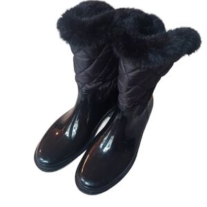 10 Kate Spade black furry boots